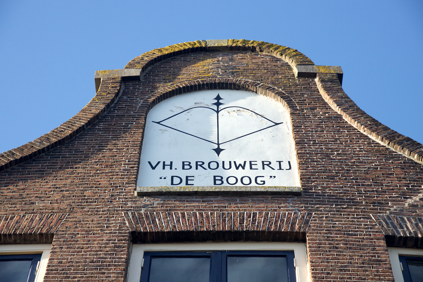 Gevel van voormalig Utrechtse brouwerij De Boog