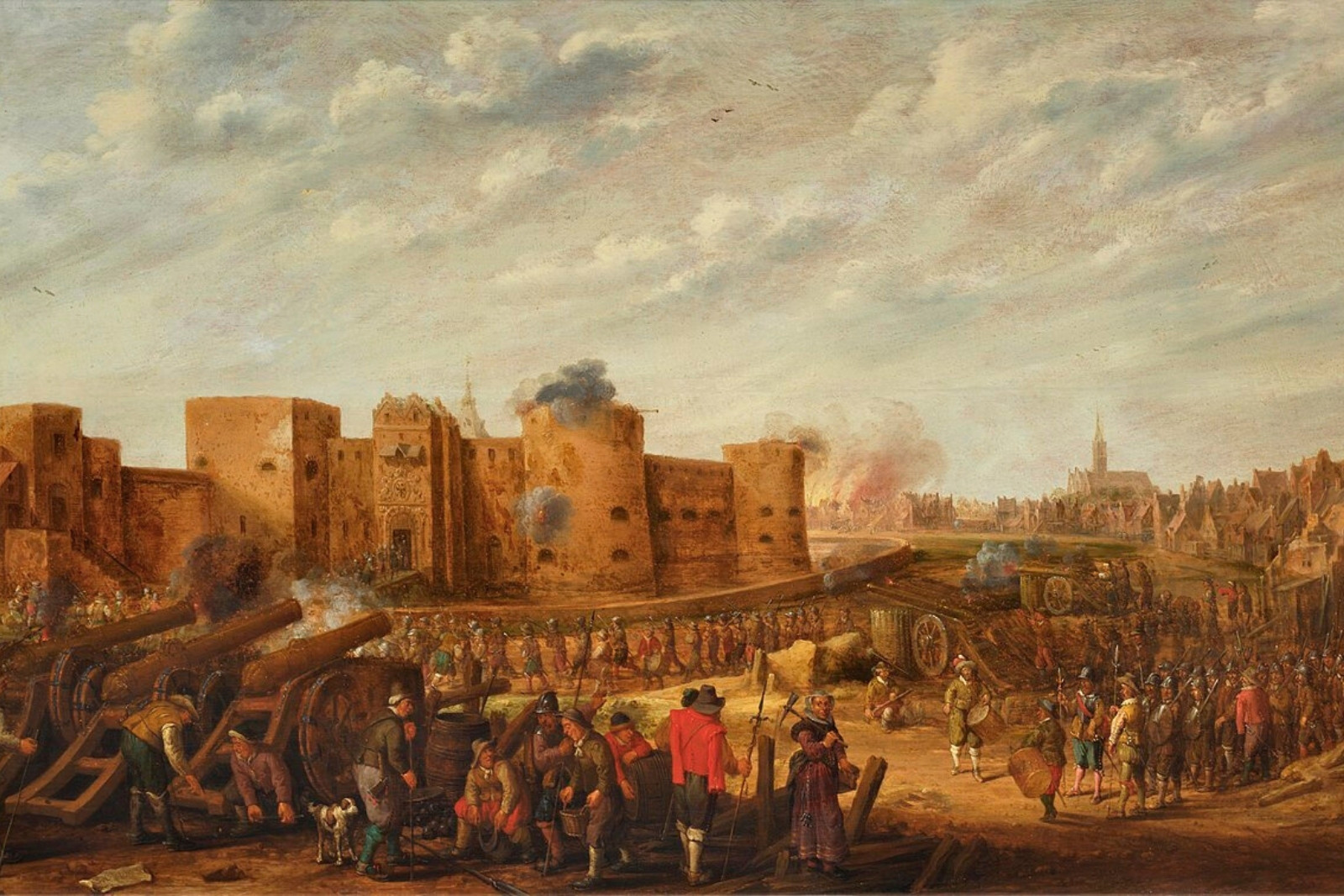 Het beleg van Kasteel Vredenburg te Utrecht in 1577 door Joost Cornelisz Droochsloot (Centraal Museum, Utrecht) 