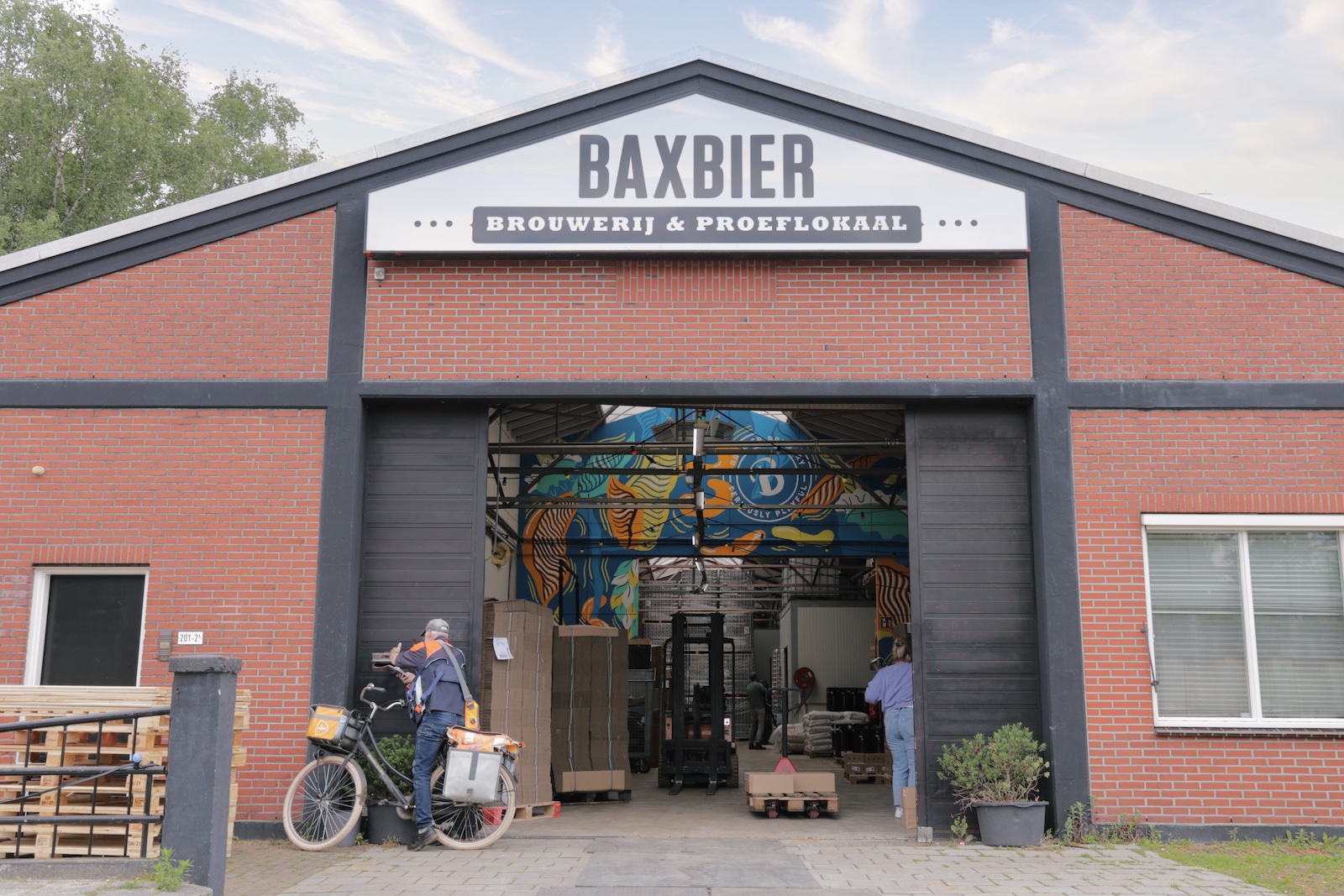 Ingang van Baxbier Brewery in Groningen