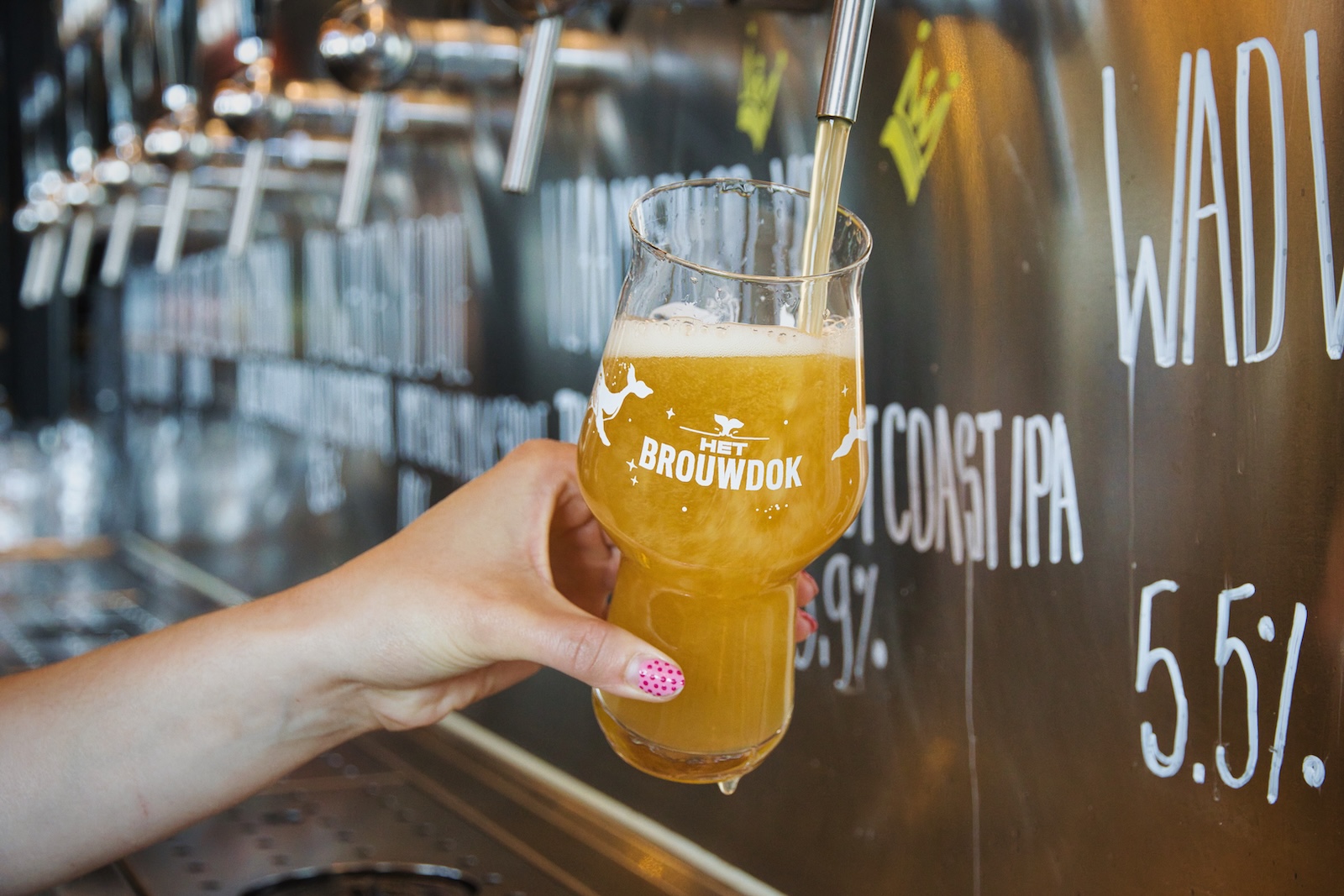 Vers getapt bier bij Het Brouwdok