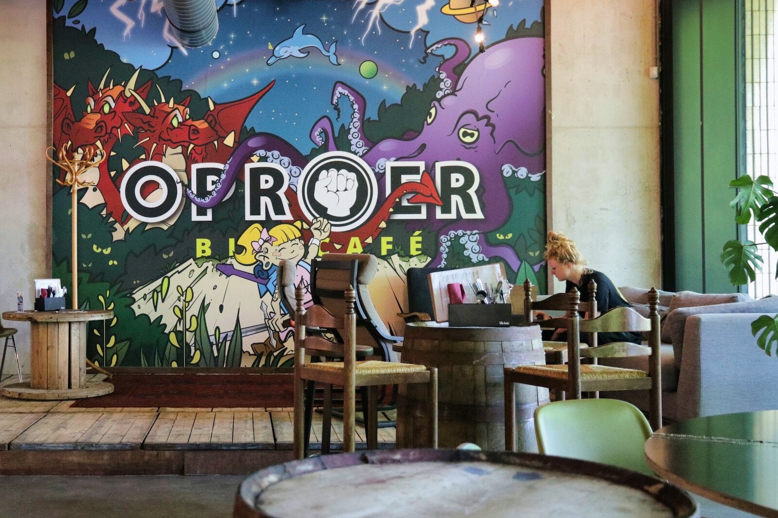 Interior of Oproer Biercafé in Utrecht