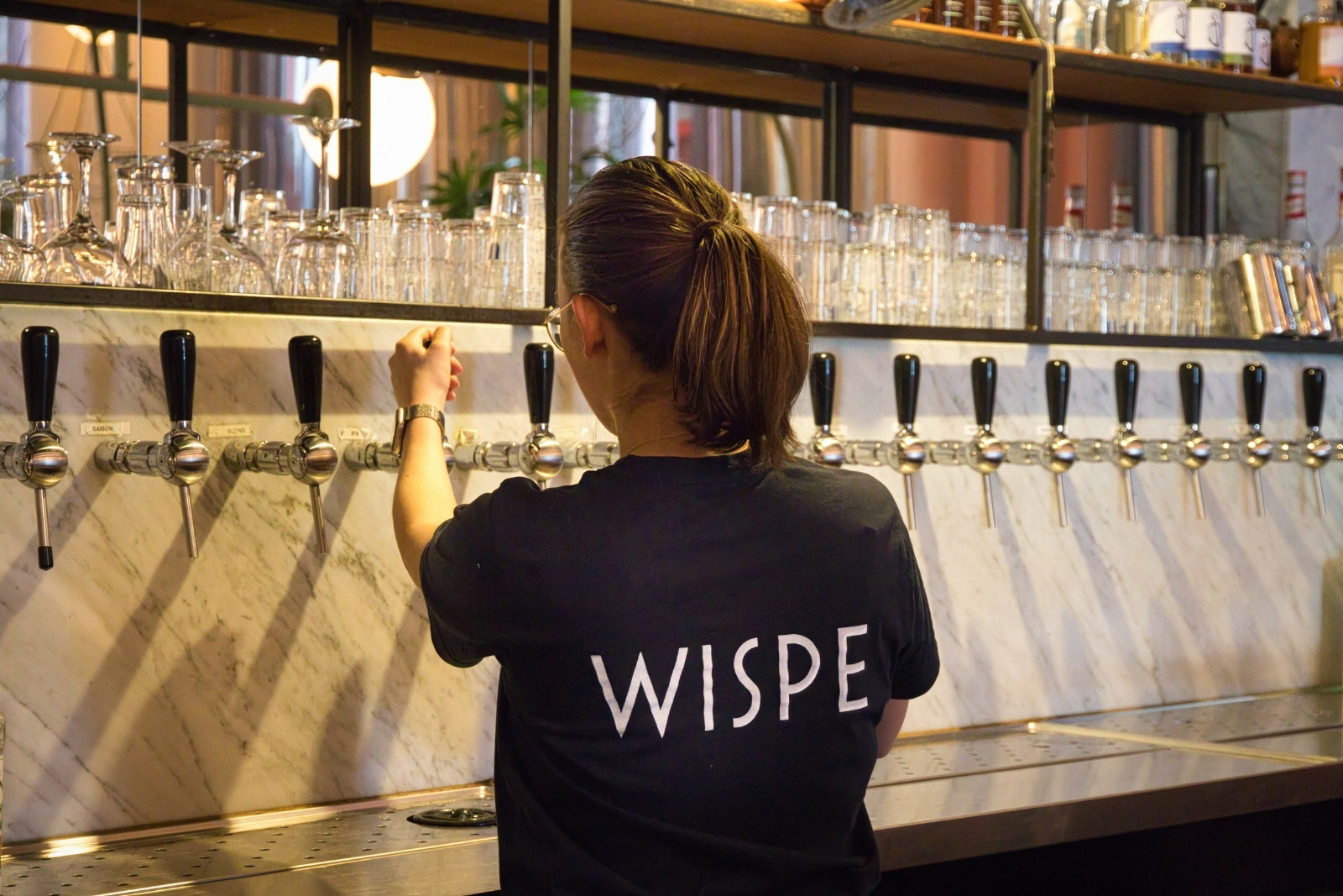 Wispe Brewery tap wall