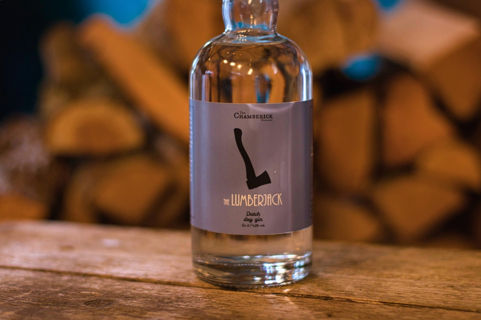 The Lumberjack, een Nederlandse gin van Distilleerderij The Chamberick