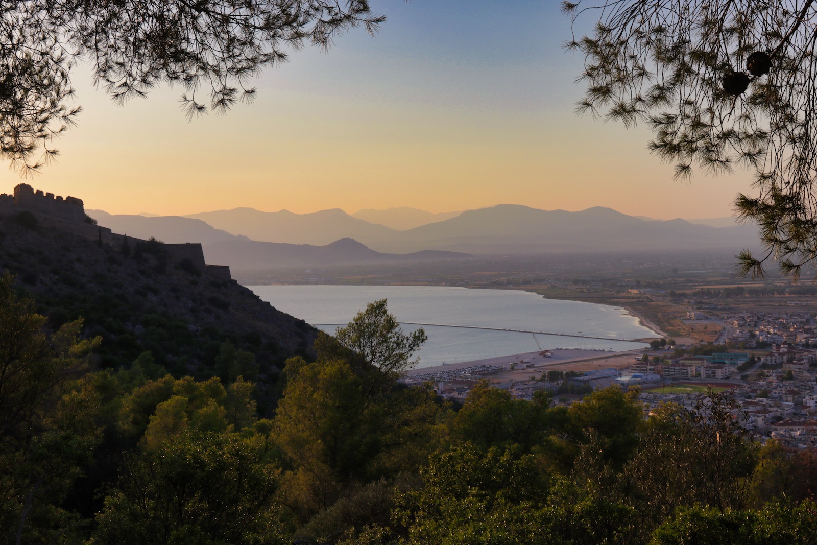 Nafplion, uitzicht vanaf de Palamidi-heuvel