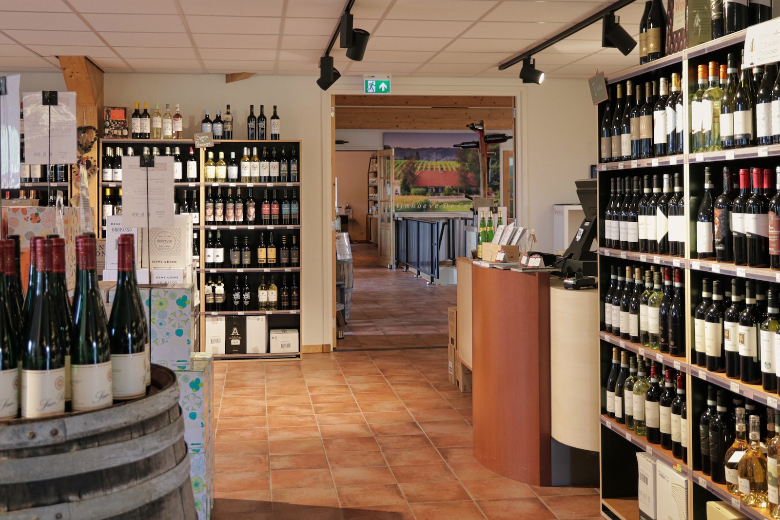 Bottle shop at Dutch Centre of Viticulture in Groesbeek
