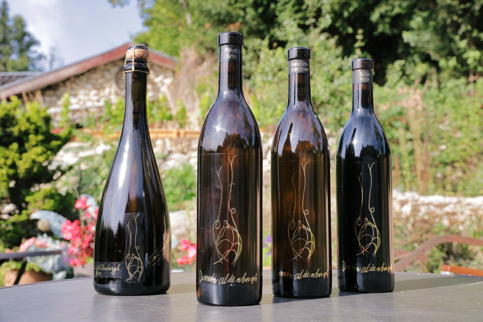 A selection of Domein Aldenborgh wines