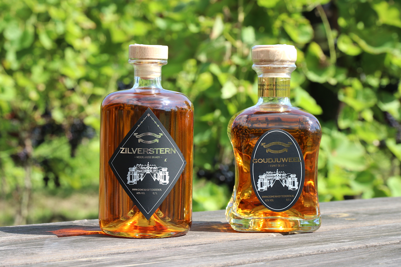 Distilled spirits of Domein Hof te Dieren