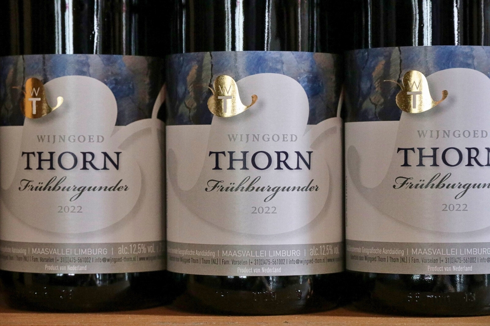 Frühburgunder in de wijnwinkel van Wijngoed Thorn