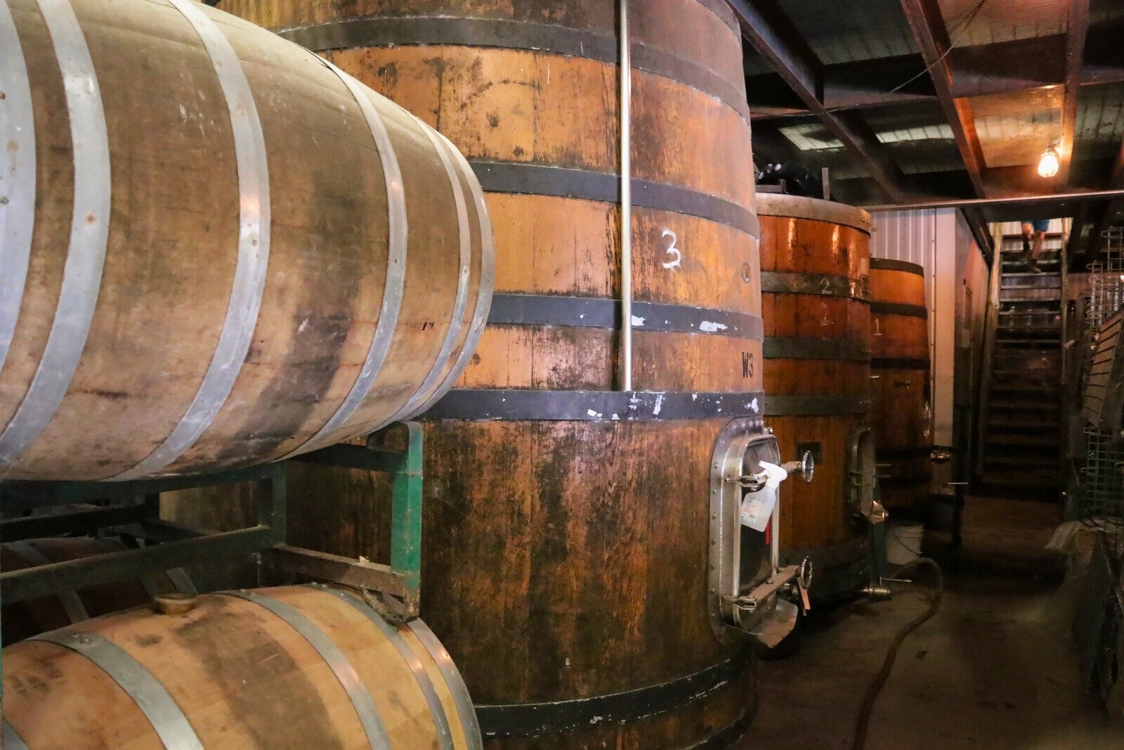 Foeders at Jester King brewery in Austin, Texas