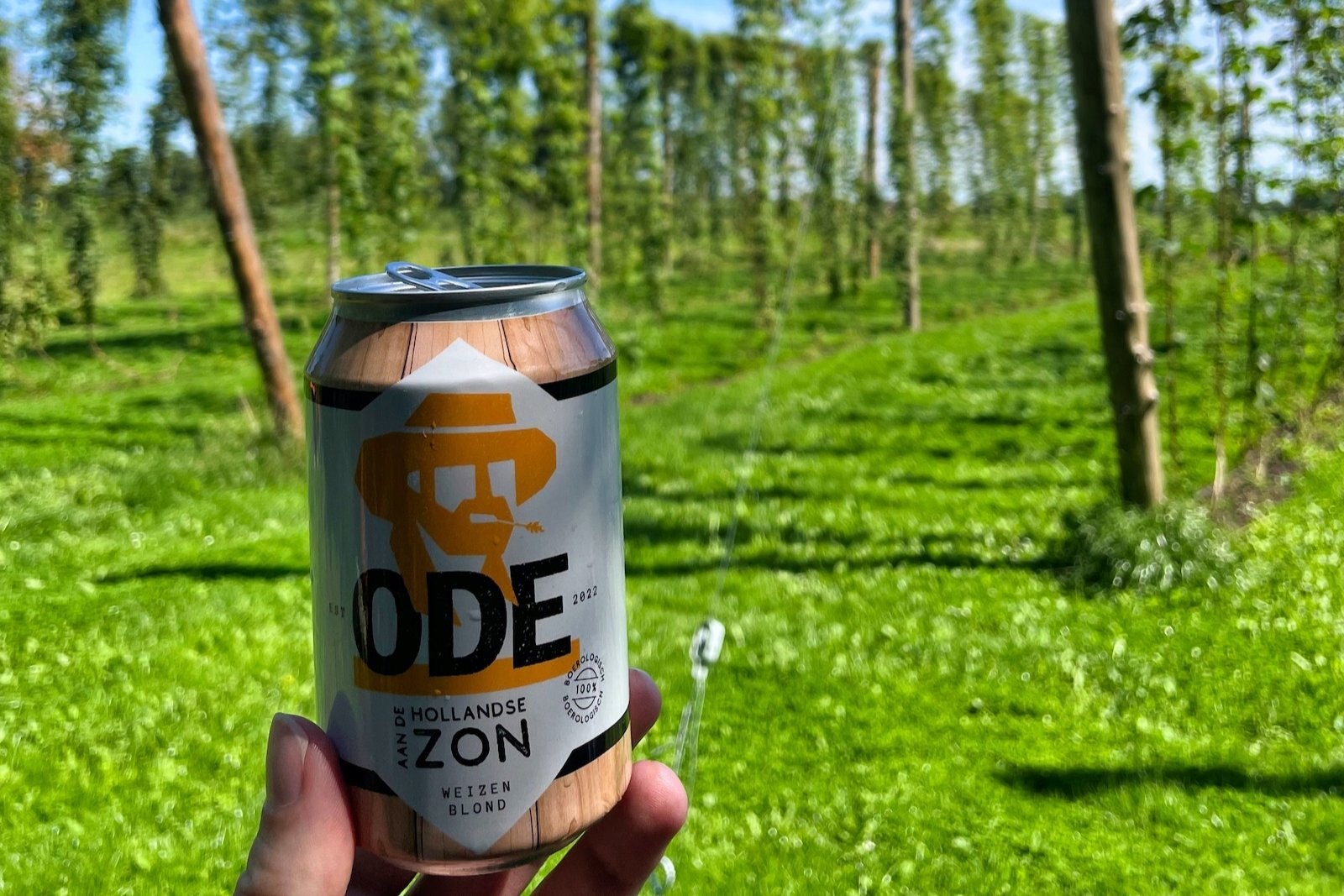 Ode beer, brewed with hops of 'De Hopperij'