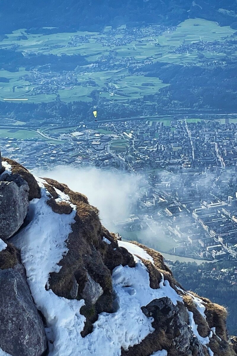 View over Innsbruck from a cable car