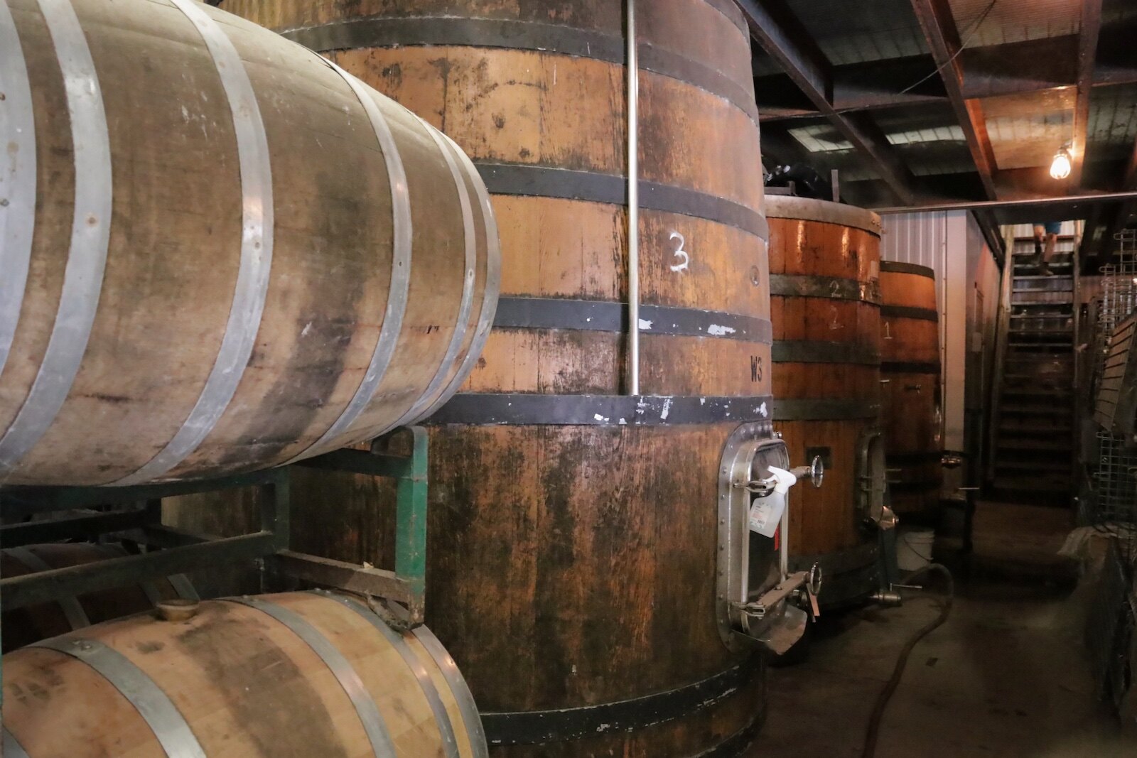 Foeders at Jester King brewery 