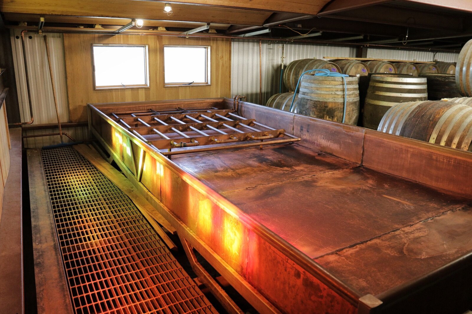 Coolship at Jester King brewery