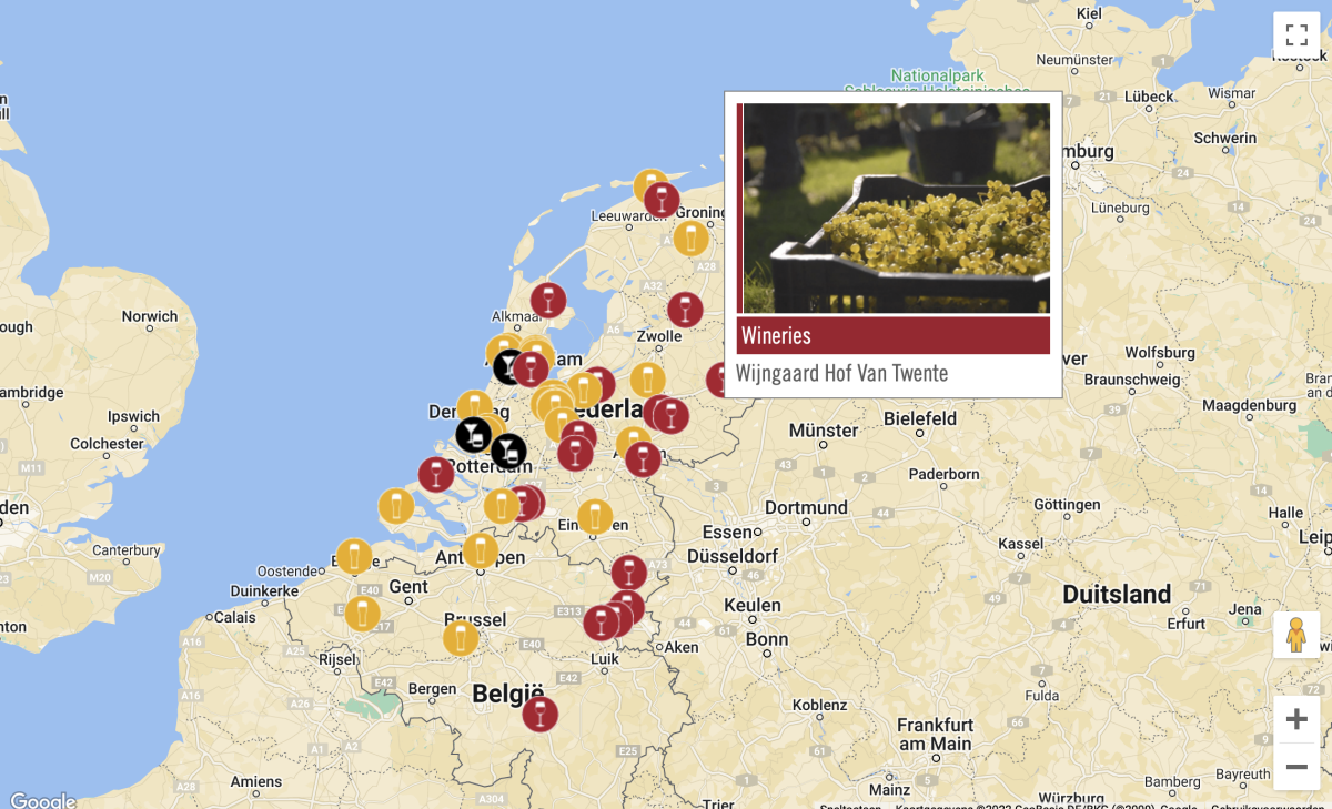 Map of the Netherlands, indicating Twente region