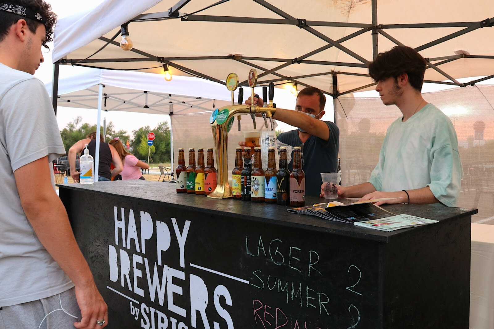 Happy Brewers (Siris Microbrewery) stand at Peloponnese Beer Festival in Kalamata 