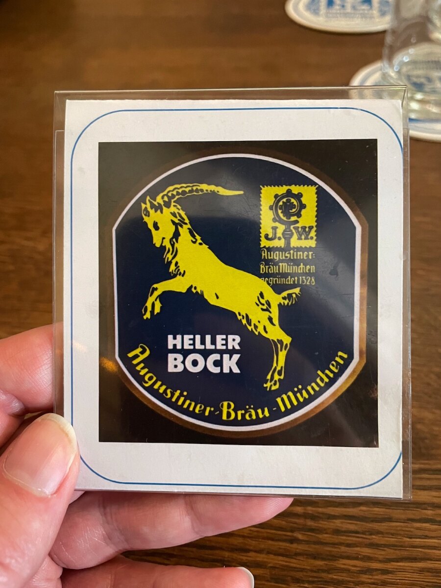 Heller Bock beer coaster