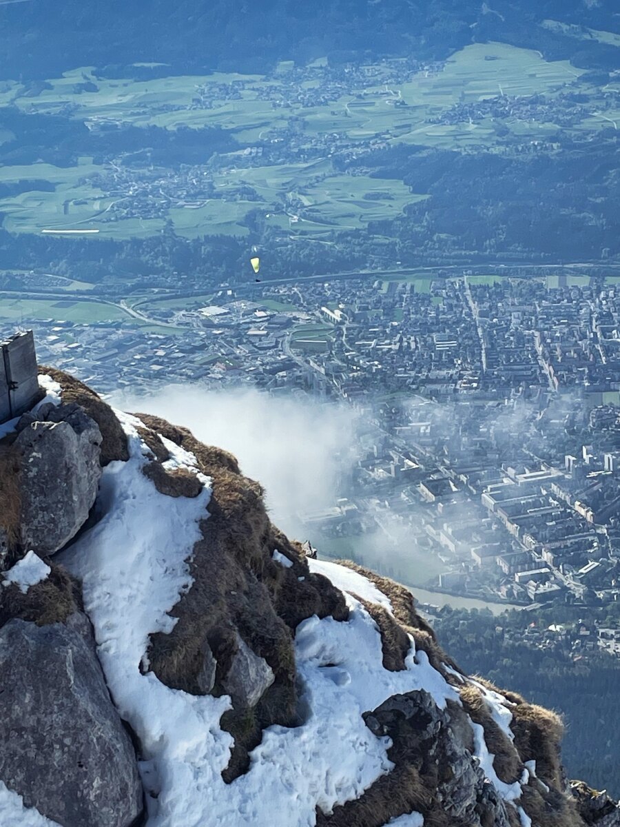 View over Innsbruck from a cable car