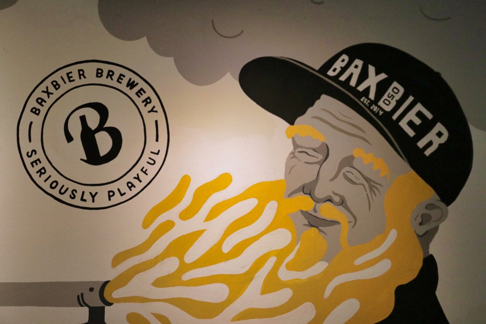 Wall painting at Baxbier Brewery 
