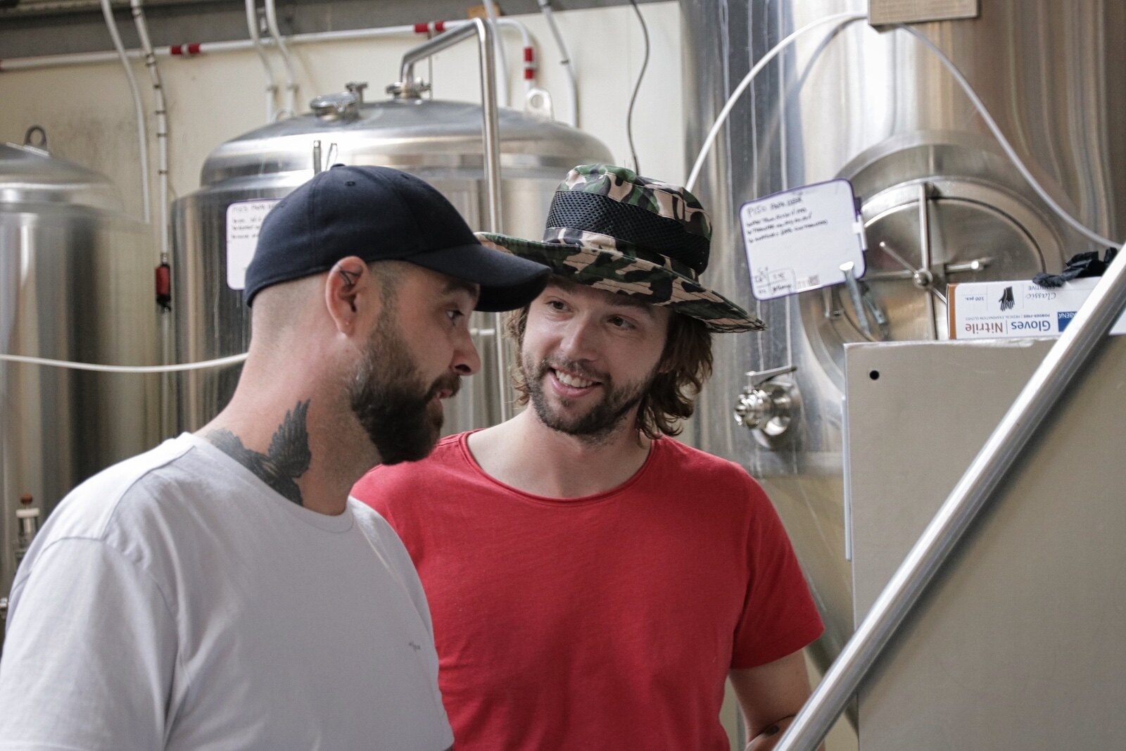 Founder Kevin Hageman (to the right) and brewer Chris