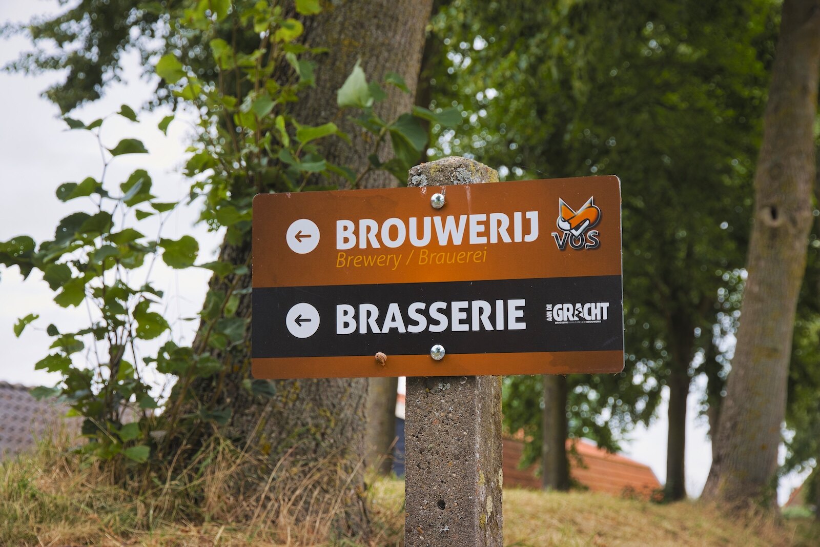 Wegwijzer Stadsbrouwerij Vos in Elburg