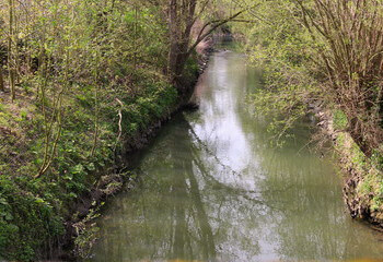 The Zenne river runs by Brouwerij Boon