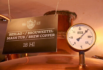 De beslagkuip en brouwketel van Brouwerij Oudaen in Utrecht