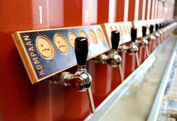 Choices, choices... the beer bar of Kompaan