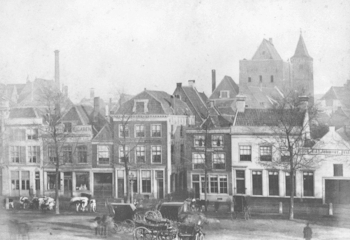 City castle Oudaen as seen from Vredenburg square in the 19th century 