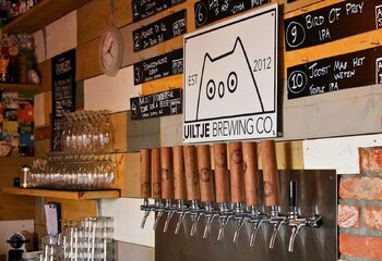 Former taproom at the brewery of Uiltje Brewing Company