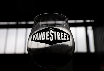 Tasting barrel aged vandeStreek beer.