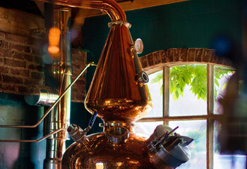 Pot still distilleerketel van Distilleerderij the Chamberick