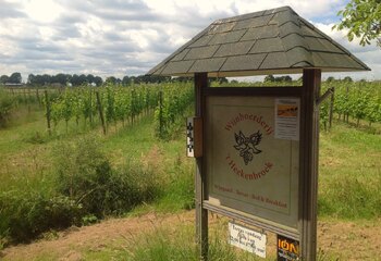 Ingang Wijnboerderij t Heekenbroek
