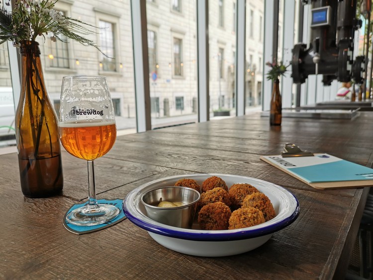 Famous Dutch 'Bitterballen' at BrewDog Rotterdam 