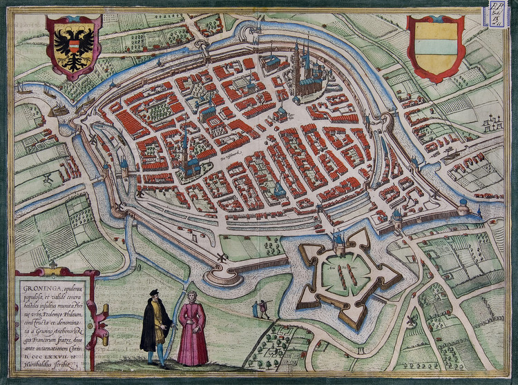 Citymap of Groningen in 1575