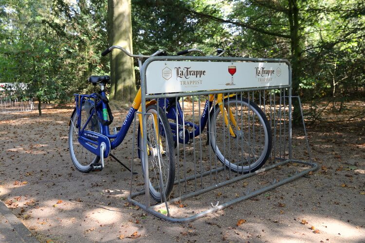 Public Transportation bikes (OV-fiets) at La Trappe taproom