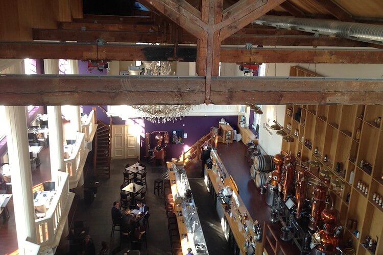 Interior of the Hoofdvaartkerk distillery in Hoofddorp